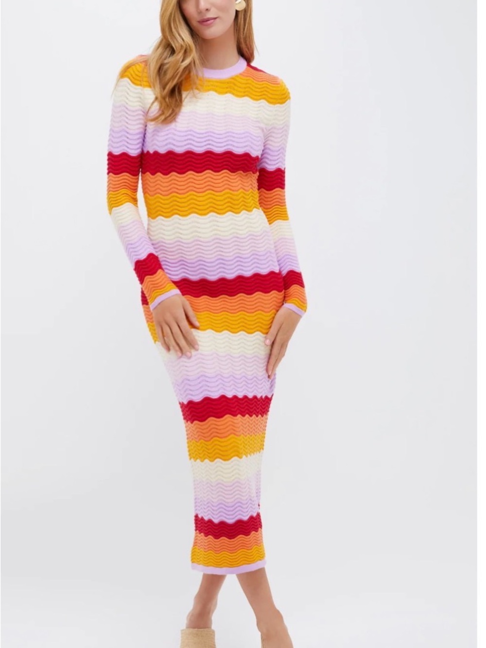 Hyacinth House | Sunset Stripe Montego Knit Midi Dress | Tuckernuck